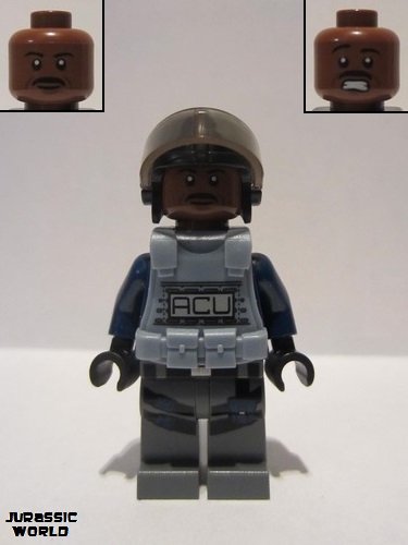 lego 2015 mini figurine jw013 ACU Trooper Vest, Male Reddish Brown Head, Moustache 