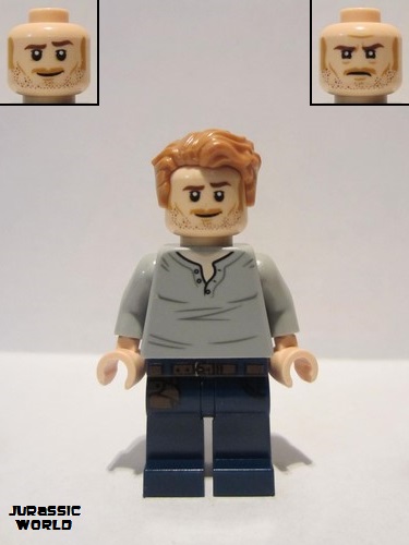 lego 2019 mini figurine jw048 Owen Grady Open Neck Shirt 