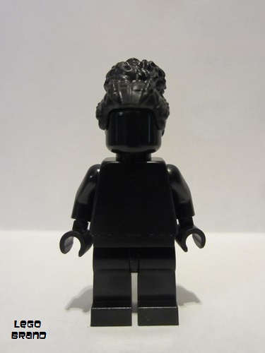 lego 2021 mini figurine tls100 Black Monochrome With Coiled High Bun 