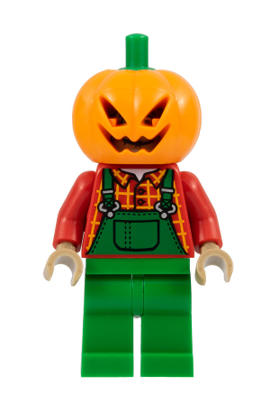 lego 2022 mini figurine hol303 Jack-'o-Lantern Scarecrow Suit Guy  