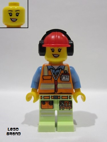 lego 2024 mini figurine bam0128 Construction Worker