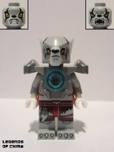 lego 2014 mini figurine loc072 Worriz Flat Silver Heavy Armor 