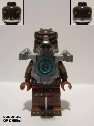 lego 2014 mini figurine loc094 Crug Flat Silver Heavy Armor 