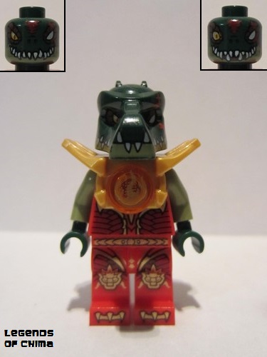 lego 2014 mini figurine loc130 Cragger Fire Chi, Armor 