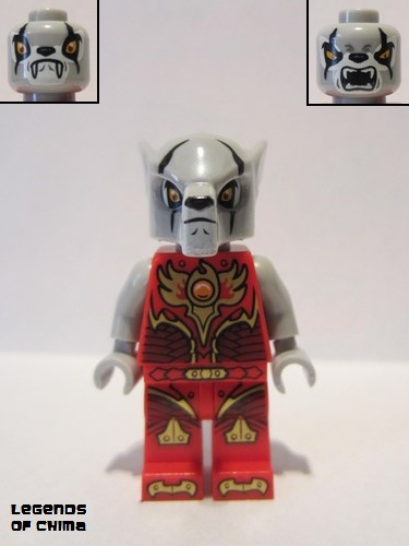 lego 2014 mini figurine loc146 Worriz Fire Chi, Light Bluish Gray Hands 