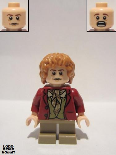 lego 2012 mini figurine lor030 Bilbo Baggins Dark Red Coat 