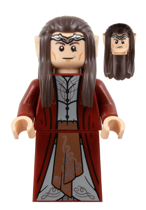 lego 2023 mini figurine lor128 Elrond Dark Red Robe 
