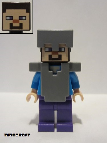 lego 2014 mini figurine min013 Steve Helmet and Armor 