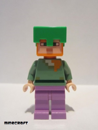 lego 2021 mini figurine min089 Alex Bright Green Helmet, Medium Lavender Legs 