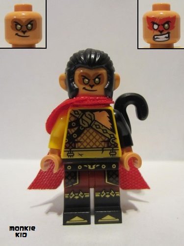 lego 2021 mini figurine mk029 Evil Macaque Gold and Dark Red Amor, Red Cape 