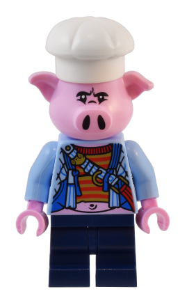 lego 2024 mini figurine mk147 Pigsy Bright Light Blue Open Jacket 