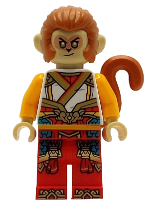 lego 2025 mini figurine mk180 Monkey King Gold, Red and White Armor Outfit 