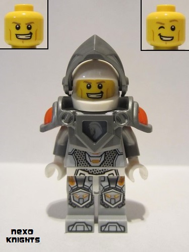 lego 2016 mini figurine nex001 Lance Flat Silver Visor and Armor 