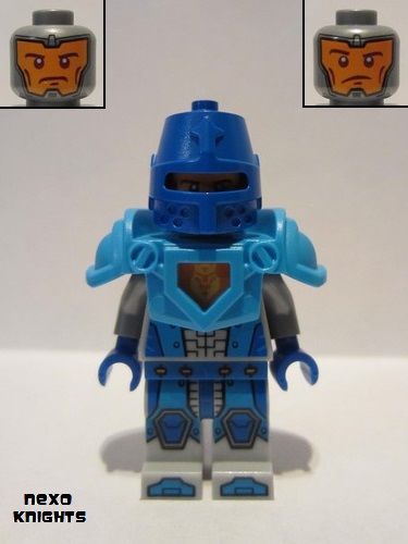 lego 2016 mini figurine nex039 Nexo Knight Soldier Dark Azure Armor, Blue Helmet with Eye Slit, Blue Hands 