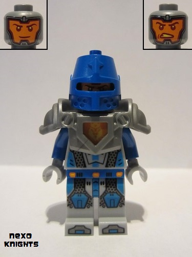lego 2016 mini figurine nex040 Nexo Knight Soldier Flat Silver Armor, Blue Helmet with Eye Slit 