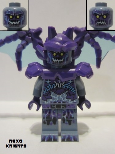 lego 2017 mini figurine nex081 Gargoyle Dark Purple Wings with Trans-Light Blue Membranes 