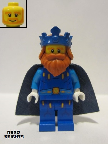 lego 2017 mini figurine nex100 King Halbert Blue Crown and Robes 