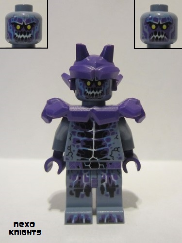 lego 2017 mini figurine nex102 Stone Stomper Dark Purple Markings and Shoulder Armor 