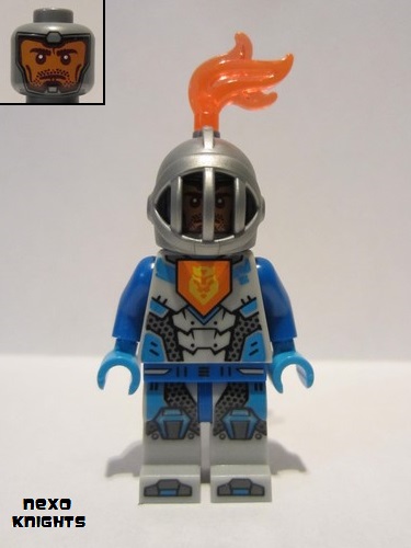 lego 2017 mini figurine nex110 Nexo Knight Soldier Gray Helmet, No Armor 
