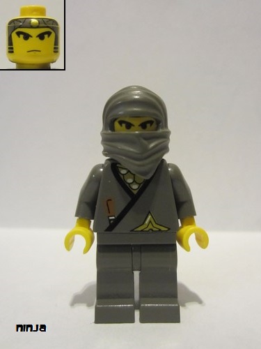 lego 1998 mini figurine cas049 Ninja Gray 