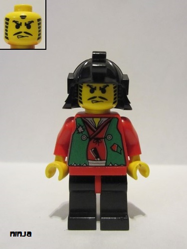 lego 1998 mini figurine cas053 Ninja - Robber Green 