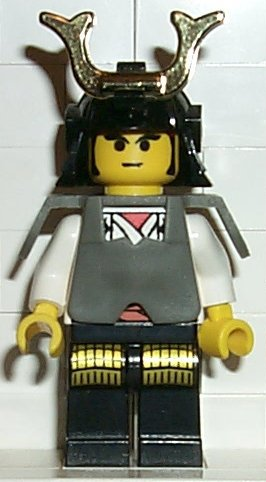 lego 1999 mini figurine cas057 Ninja - Shogun White with Armor 