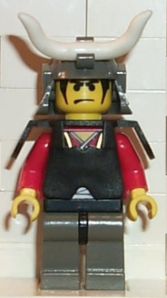 lego 2000 mini figurine cas209 Ninja - Shogun Red Warlord with Armor 