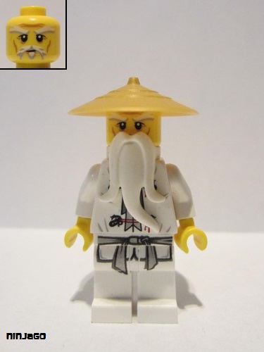 lego 2012 mini figurine njo0064 Sensei Wu Pearl Gold Hat 
