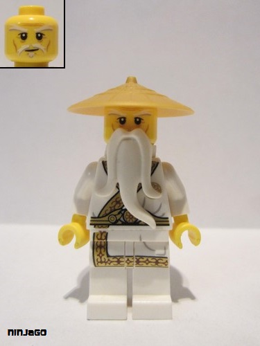 lego 2015 mini figurine njo0180 Sensei Wu Gold Trimmed Outfit (Secret World of the Ninja Book) 