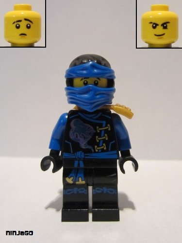 lego 2016 mini figurine njo0248 Jay Skybound, Dual Sided Head 