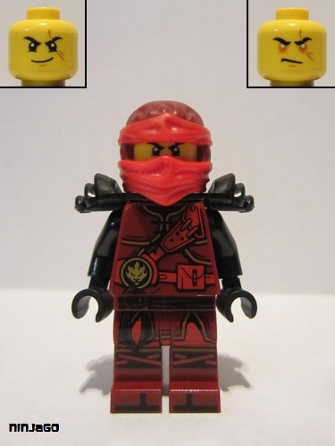 lego 2017 mini figurine njo0277 Kai Hands of Time, Black Armor, Dual Sided Head 