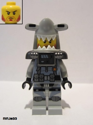 lego 2017 mini figurine njo0366 Hammer Head Dark Red Beard, Small Knee Plates 
