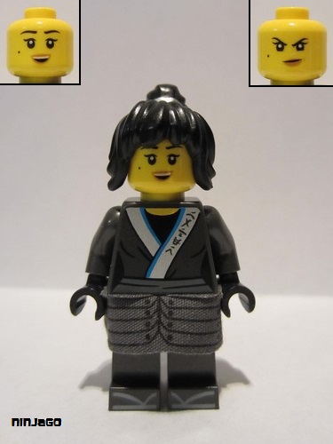 lego 2017 mini figurine njo321a Nya Cloth Armor Skirt, Hair, Crooked Smile / Open Mouth Smile 