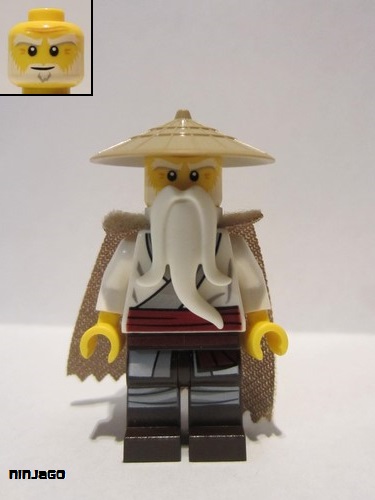 lego 2019 mini figurine njo0550 Master Wu Fuzzy Cape 