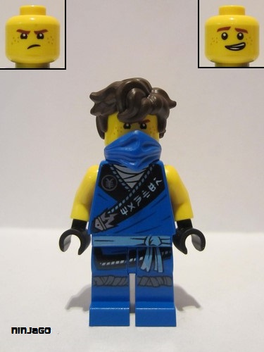 lego 2020 mini figurine njo0576 Jay Legacy, Rebooted, Ninjago Logogram 'MANTER' on Torso 