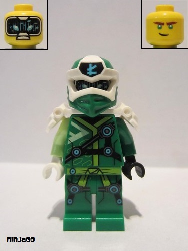 lego 2020 mini figurine njo0583 Digi Lloyd Armor Shoulder, Lopsided Grin Further Right 