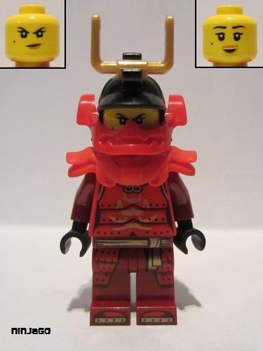 lego 2020 mini figurine njo614 Samurai X (Nya) Red Shoulder Pads 