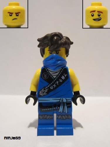 lego 2021 mini figurine njo0576a Jay Legacy, Rebooted, Ninjago Logogram 'MASTER' on Torso 