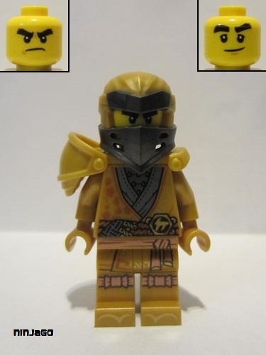 lego 2021 mini figurine njo0651 Cole Legacy, Pearl Gold Robe 
