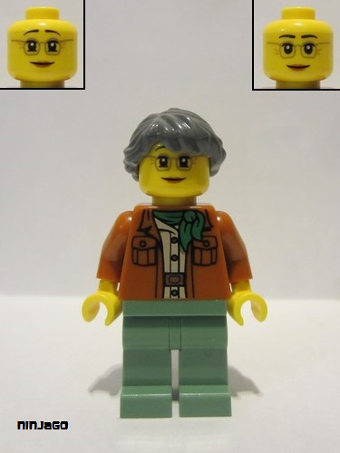 lego 2021 mini figurine njo0665 Misako Legacy, Dark Orange Jacket 
