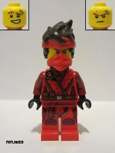 lego 2021 mini figurine njo0706 Kai The Island, Mask, Hair with Bandana, Neck Bracket 