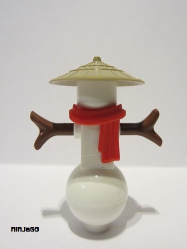 lego 2021 mini figurine njo0730 Snowman Red Scarf, Conical Hat 