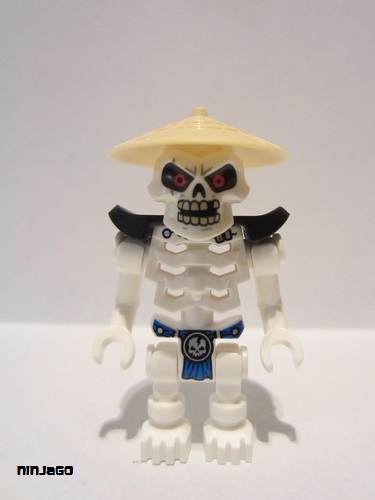 lego 2021 mini figurine njo642 Skulkin Shoulder Armor, Asian Hat, Open Mouth 