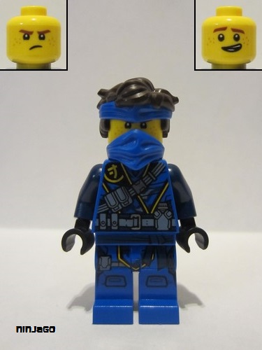 lego 2021 mini figurine njo692 Jay The Island, Mask and Hair with Bandana (without Shoulder Pad) 