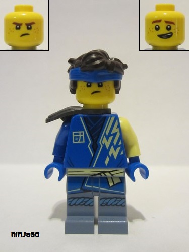lego 2022 mini figurine njo0744 Jay Hair, Shoulder Pad 