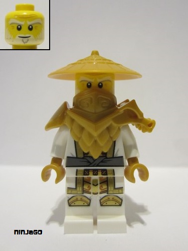 lego 2022 mini figurine njo0784a Wu Sensei Crystallized without Flag 