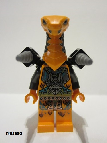 lego 2022 mini figurine njo0789 Cobra Mechanic Snake Head Breastplate 