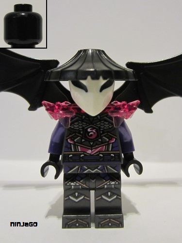 lego 2023 mini figurine njo0802 General Vangelis Plain Black Head 