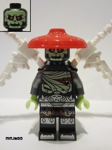 lego 2023 mini figurine njo801 Bone Guard Neck Bracket, Bone Swords and Sickles 