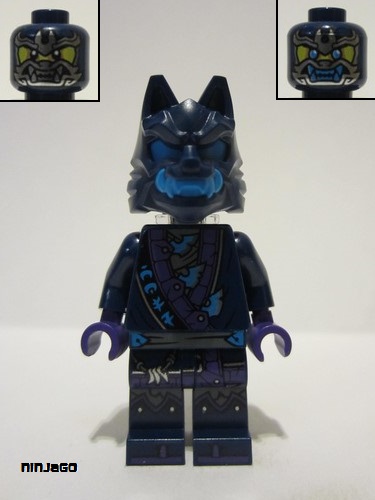 lego 2024 mini figurine njo869 Wolf Mask Claw Warrior Neck Bracket 